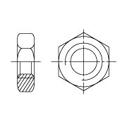 Гайка шестигранная низкая, класс точности В ГОСТ 10607-94 - фото - 2