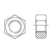 Гайка шестигранная высокая, класс точности А ГОСТ 15524-70 - фото - 2